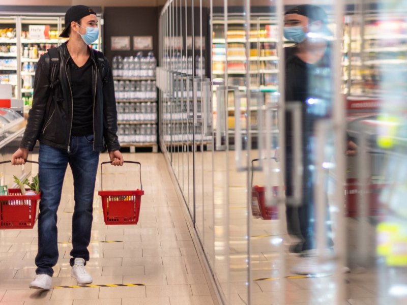 Coronavirus Hamburg Netto Mundschutz Maske