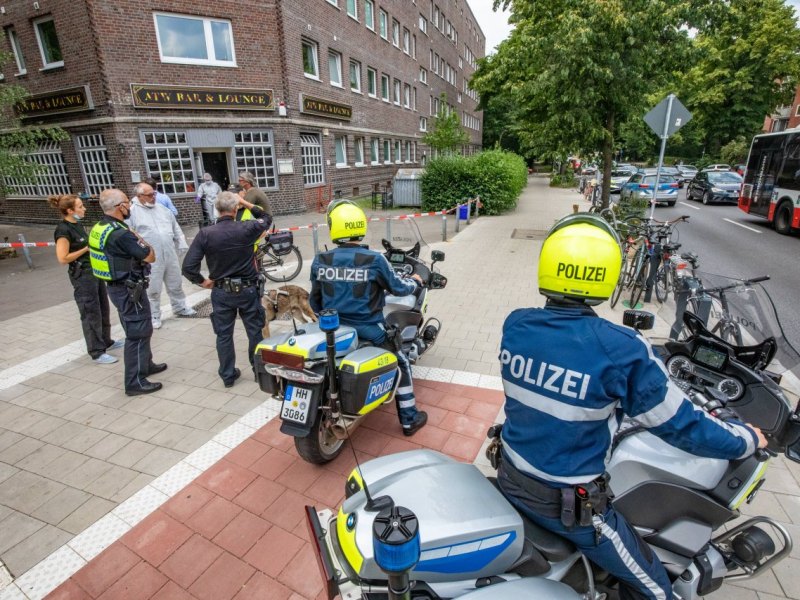 Hamburg Messerattacke Polizei Wandsbek Kneipe
