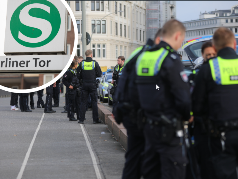 Hamburg Winterhude Rübenkamp S-Bahn Polizei Bundespolizei Langwaffe Schrotflinte