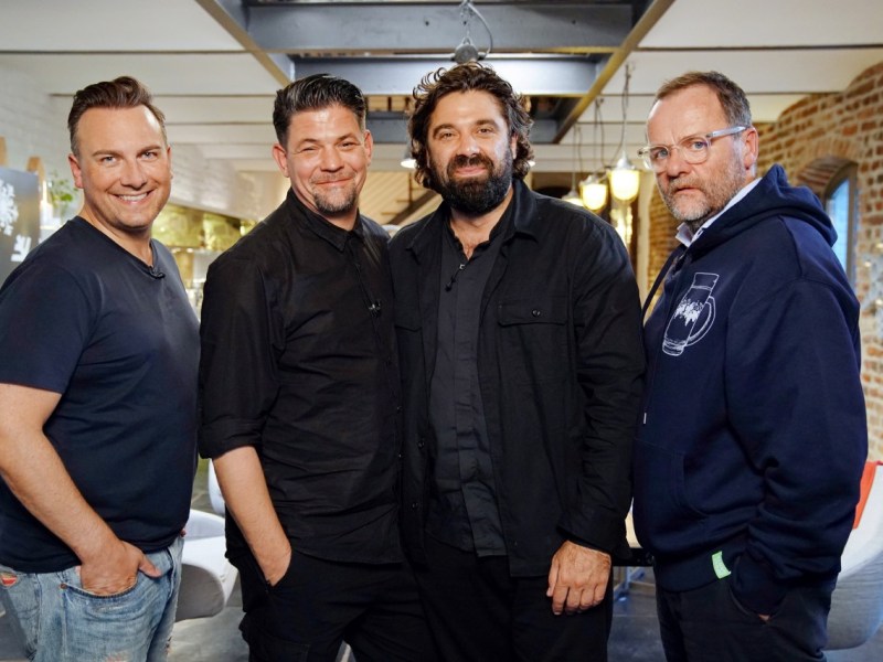 Die vier Köche: Tim Raue, Tim Mälzer, Konstantin Fillipou und Sepp Schellhorn (v.l.)