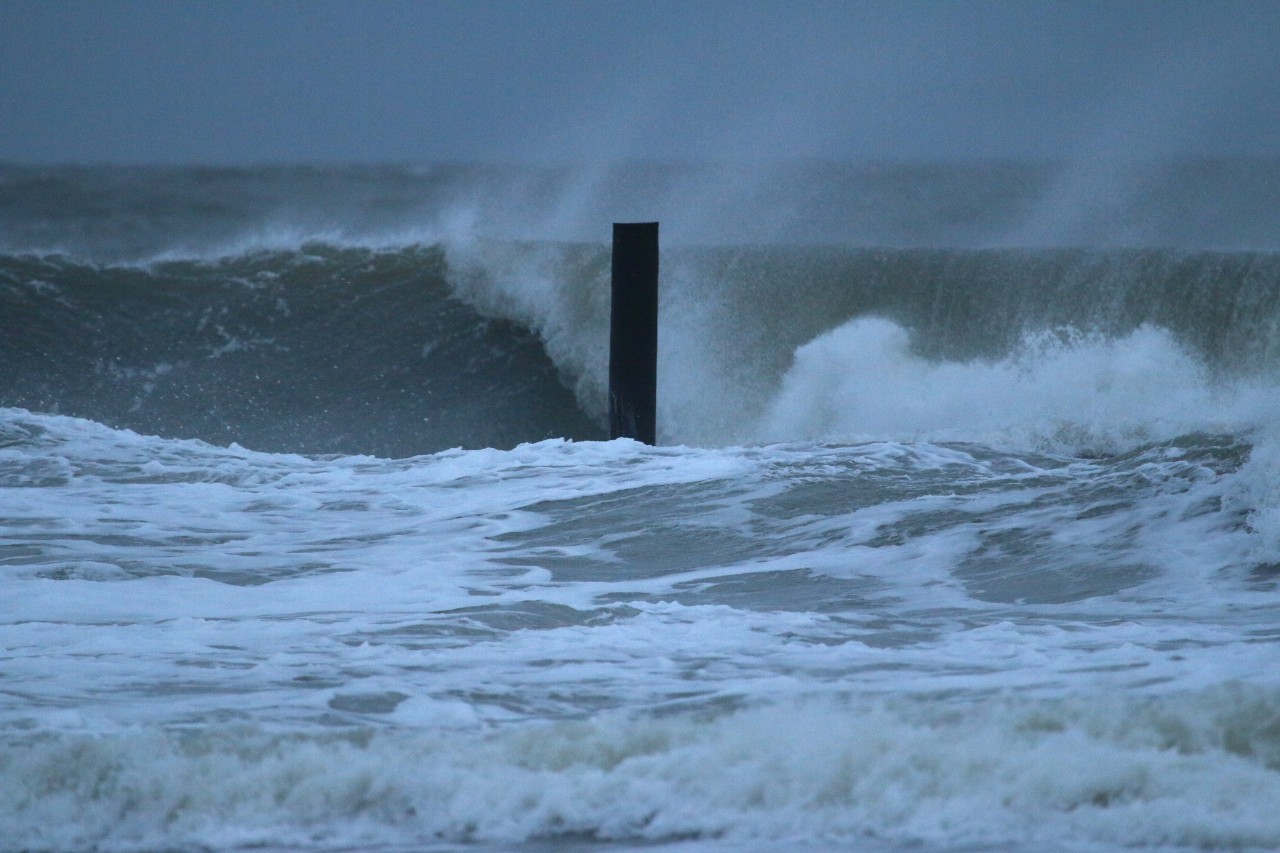 Stürmisches Wetter auf Norderney.