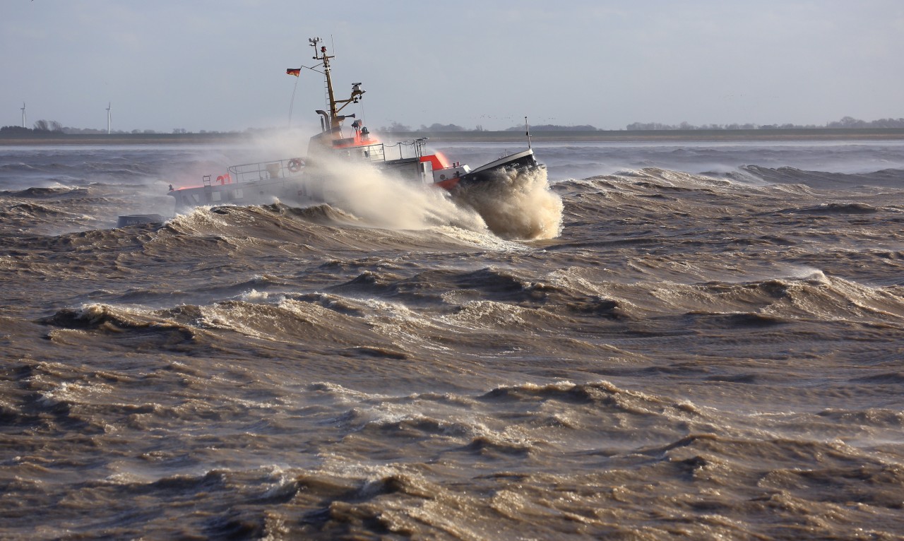 Die Nordsee zeigt sich von ihrer rauen Seite