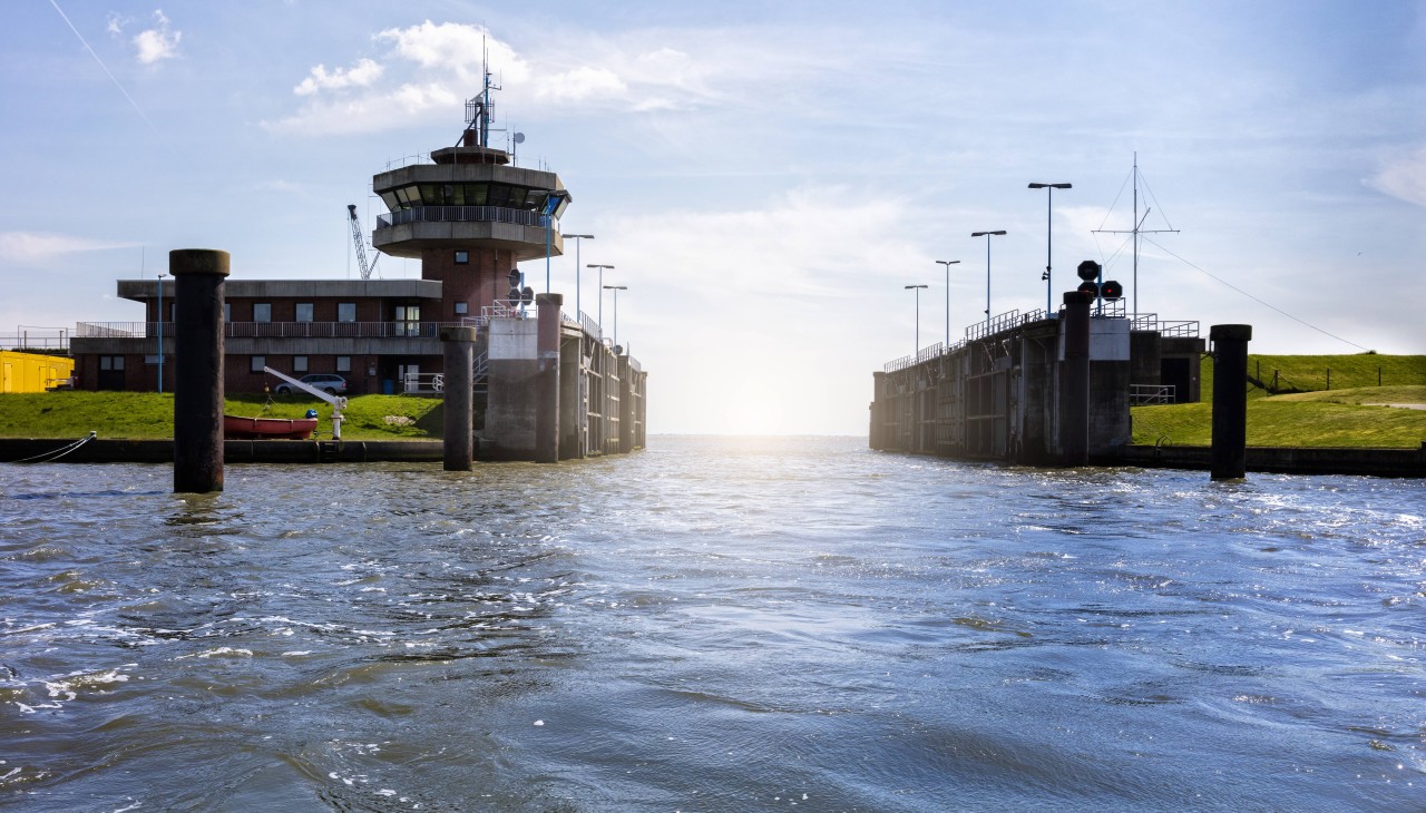 Blick auf den Hafen von Büsum in der Nordsee. Hier geschah das Unglück beim Einlaufen