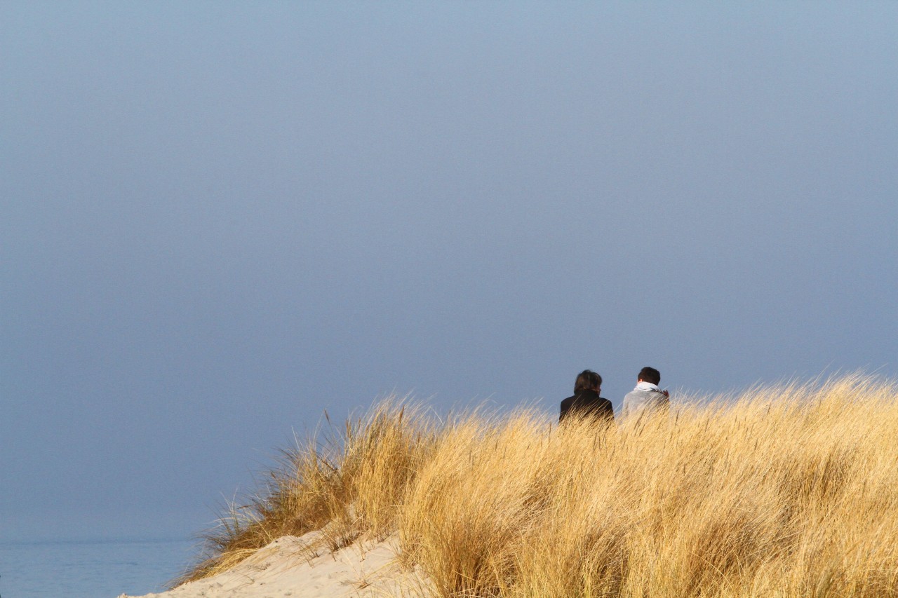 Urlauber am Ostsee-Strand