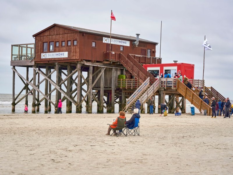 Sankt Peter-Ording Nordsee Eiderstedt Strand Meer Schutzstation Wattenmeer