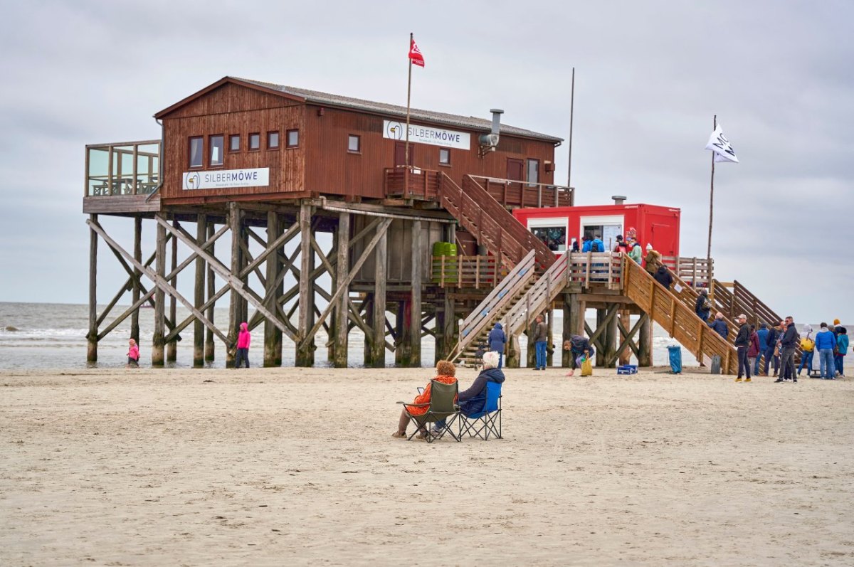 Sankt Peter-Ording Nordsee Eiderstedt Strand Meer Schutzstation Wattenmeer