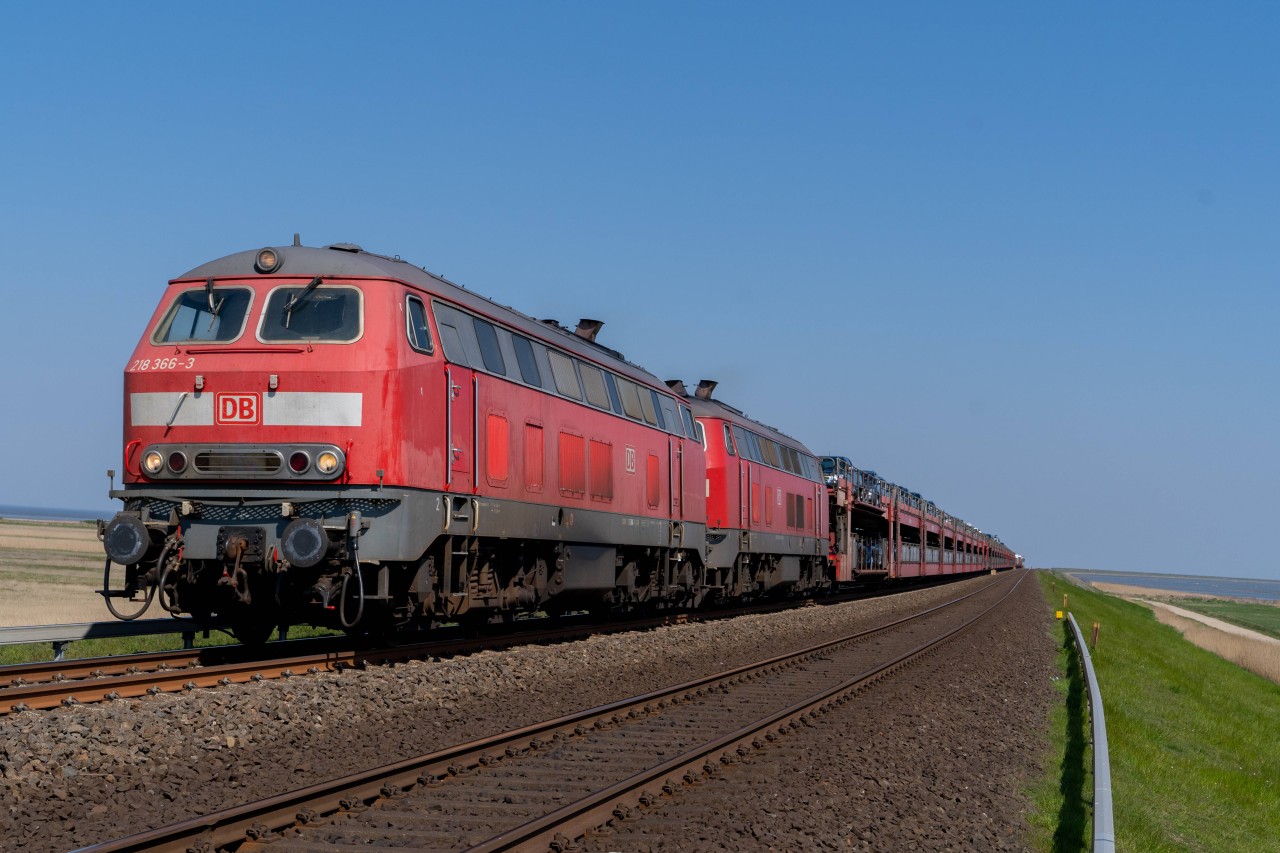 Nur Züge dürfen über den Hindenburgdamm nach Sylt fahren. 