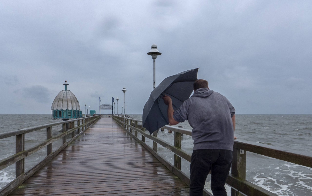 Stürmisches Wetter auf Usedom.