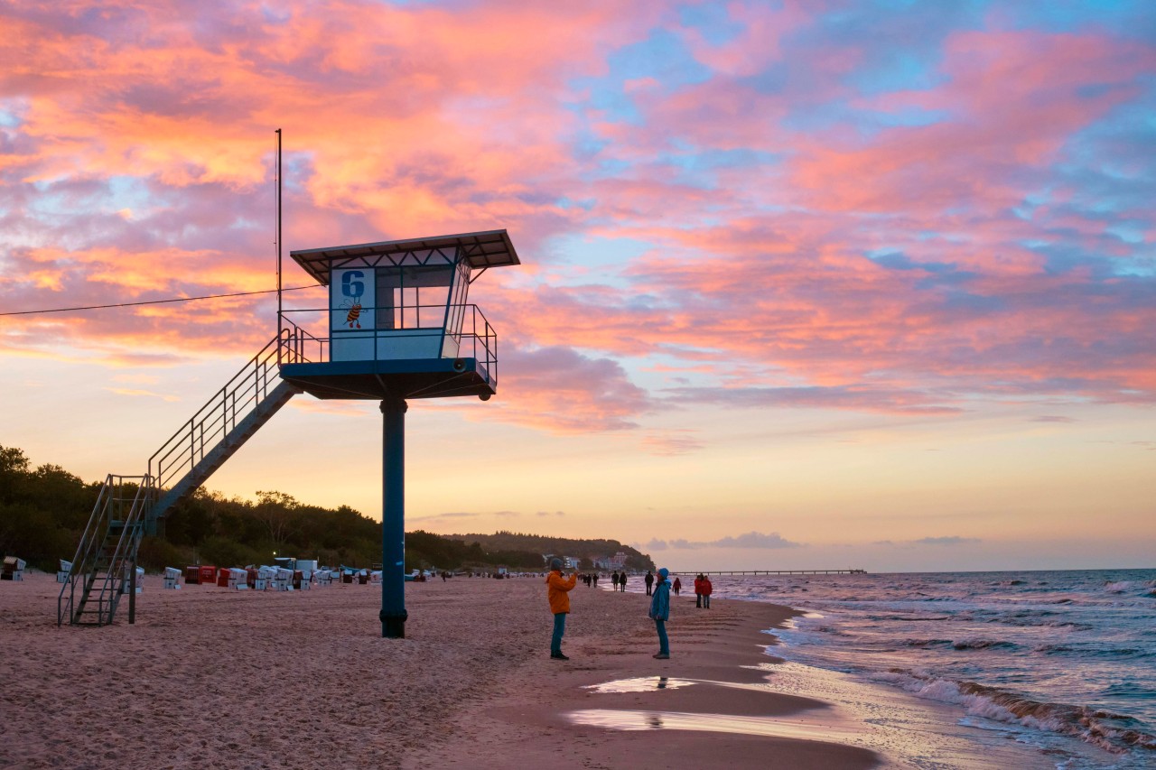 Abendstimmung an der Ostsee auf Usedom.