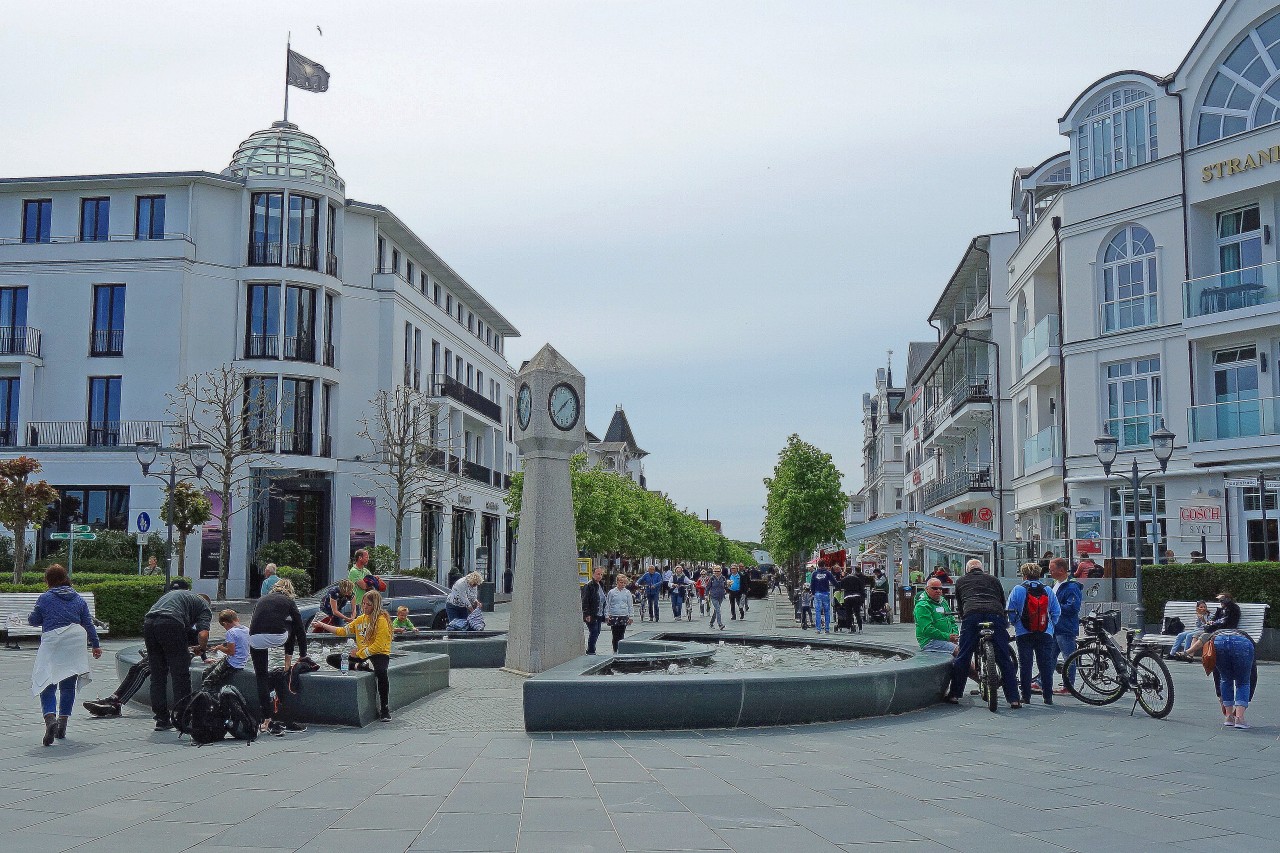 Promenade in Binz auf Rügen in diesem Sommer.