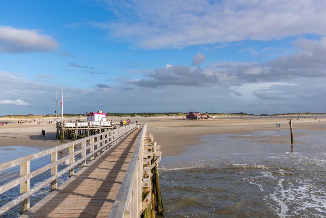 Blick auf den Strand bei Sankt Peter-Ording.