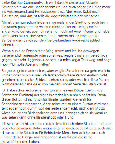 Diesen Beitrag teilte der Mann aus Schleswig-Holstein auf Facebook