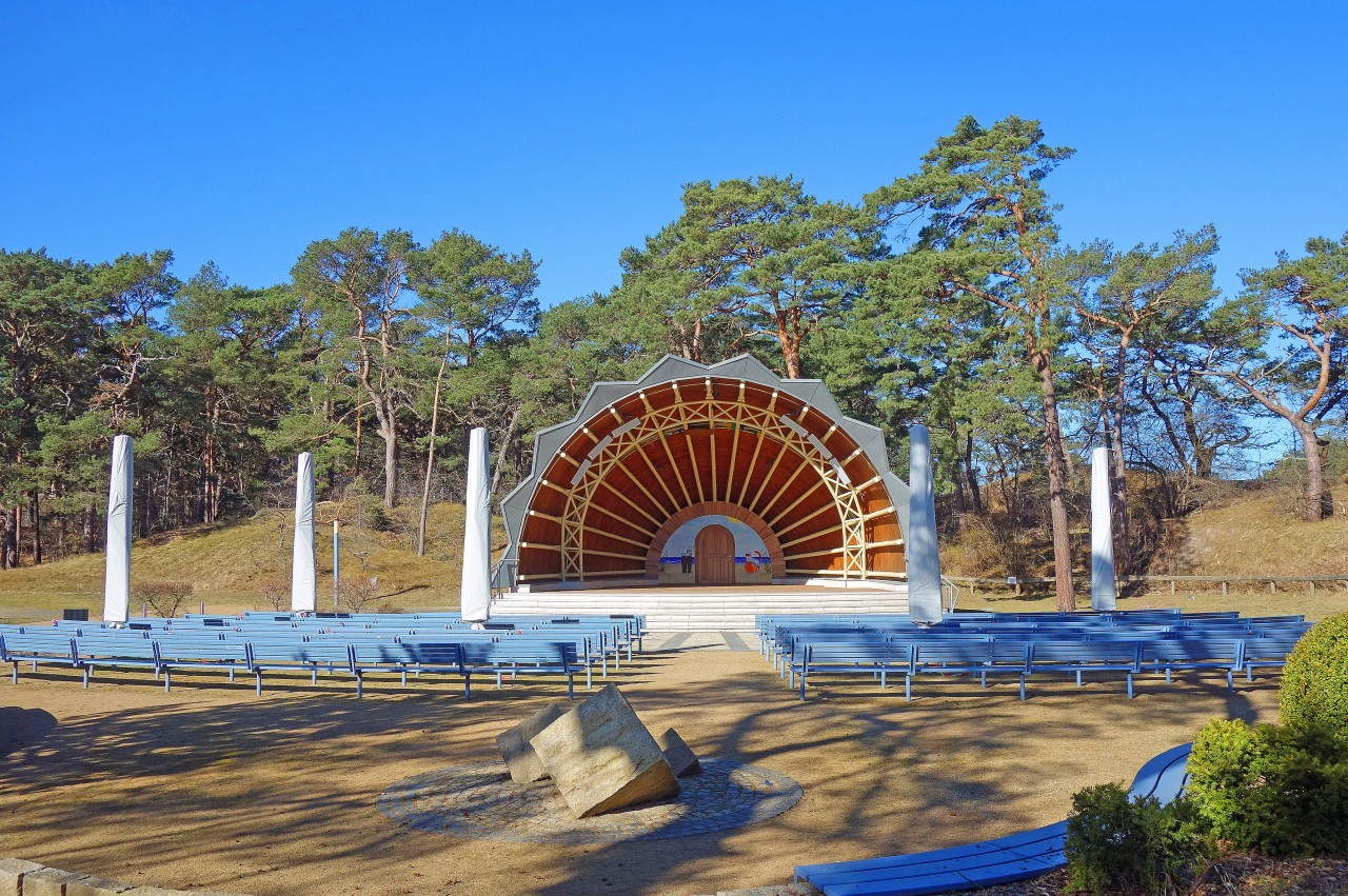 Usedom: Die Musikmuschel in Trassenheide.