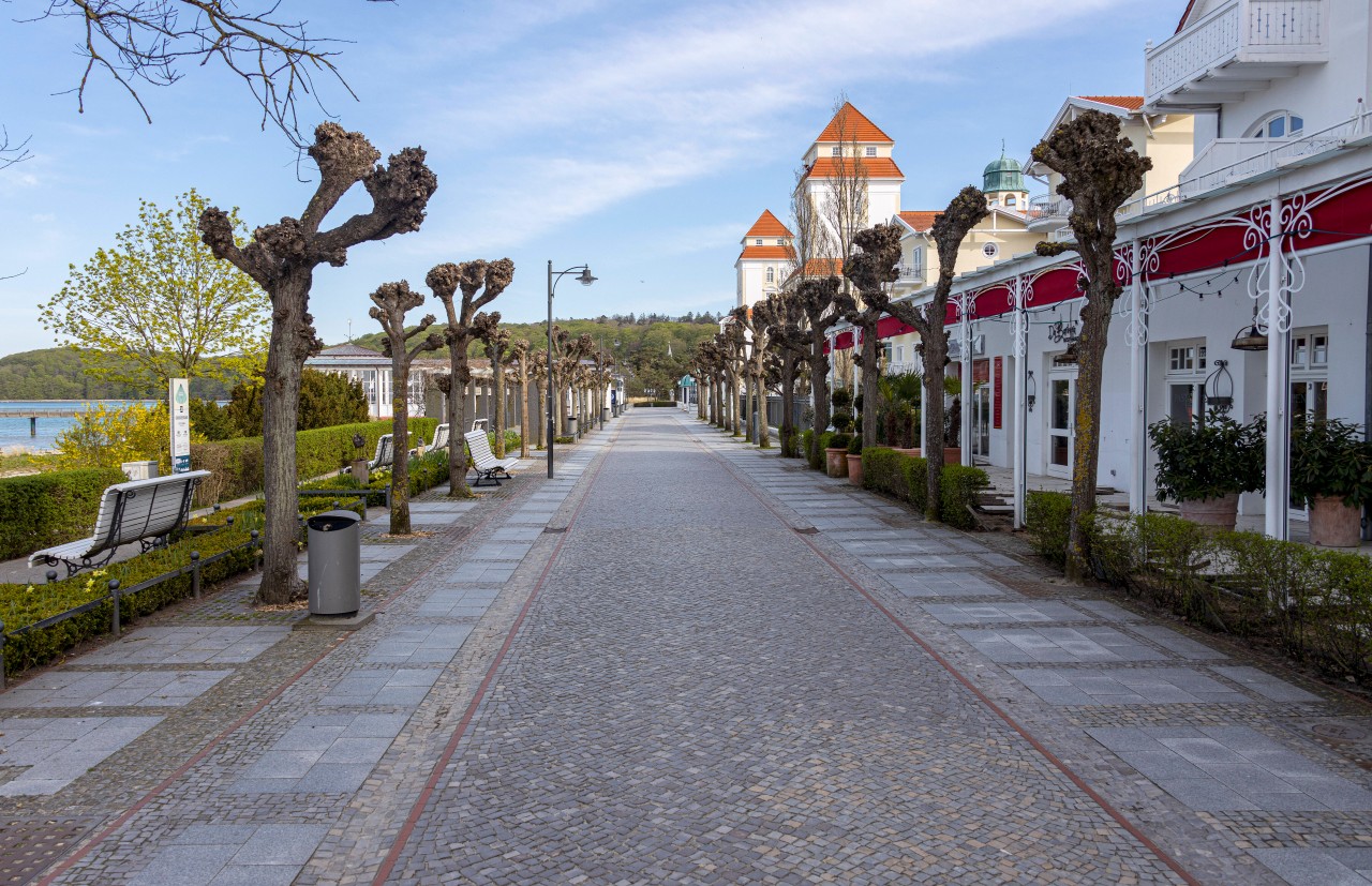 Noch herrscht gähnende Leere in Binz auf Rügen. 