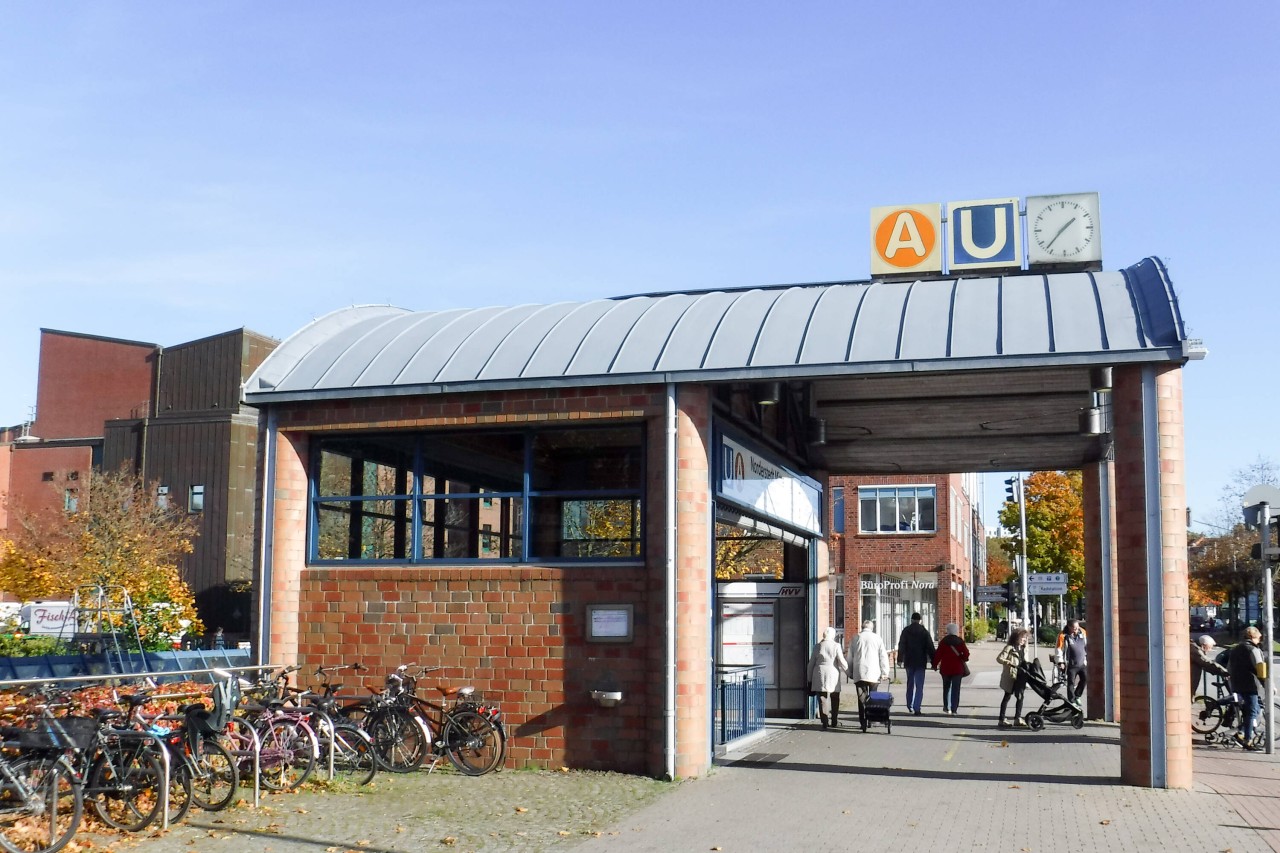 Die Bahnstation in Norderstedt Mitte.