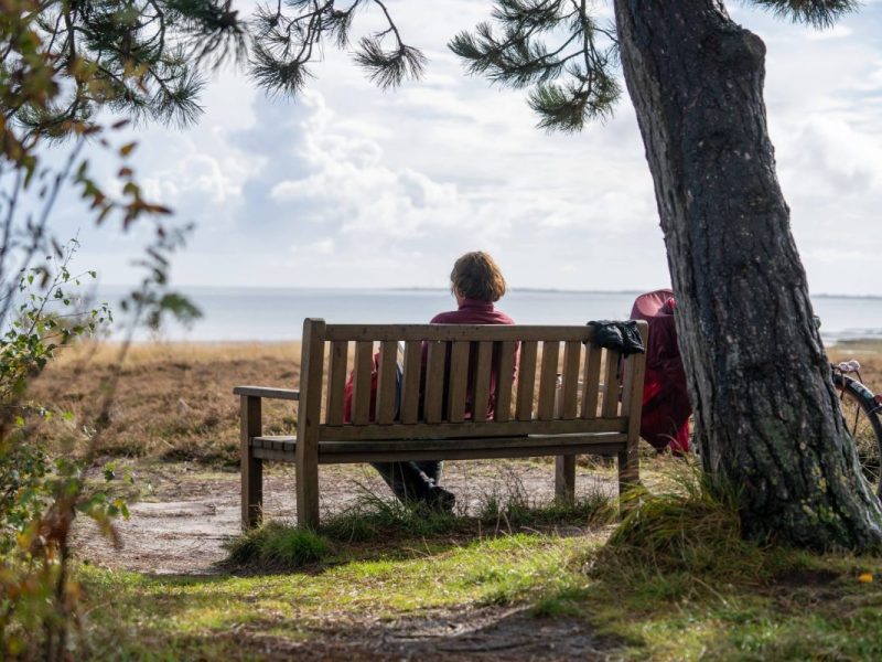 Frau auf Sylt