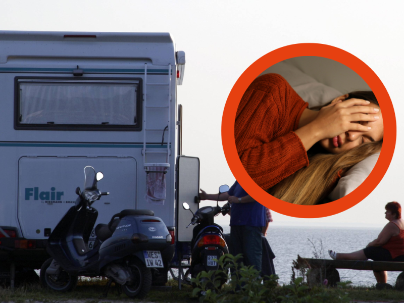 Camping-Urlauber kämpfen mit Problemen an der Ostsee.