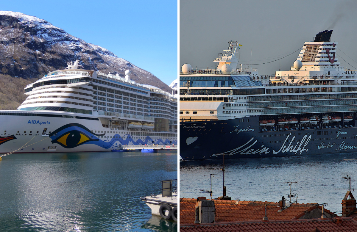 Schiffe der Aida und "Mein Schiff"-Flotte.