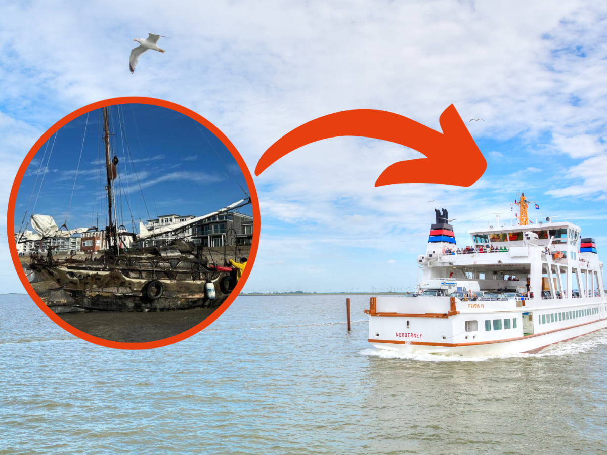 Missgeschick bei Abtransport des Geisterschiffes auf Norderney führt zu Verzögerungen!