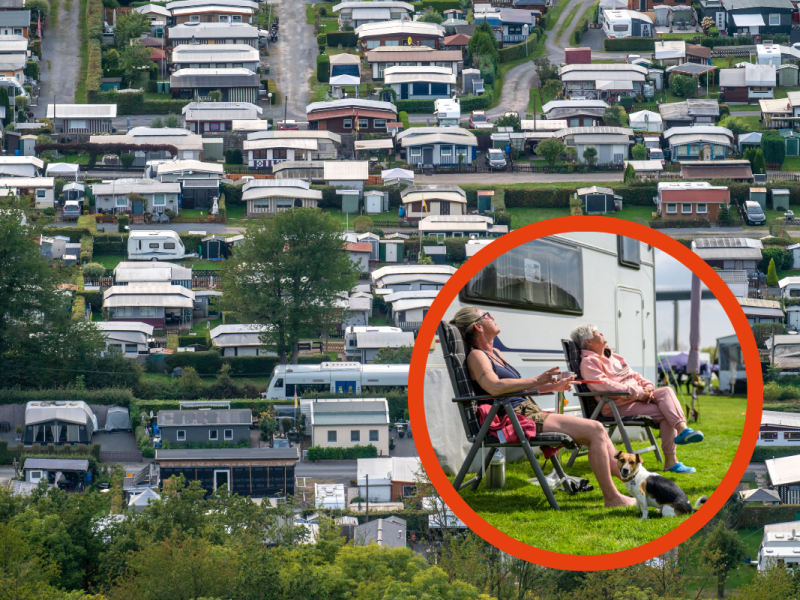 Geht das Leben auf dem Camping-Platz?