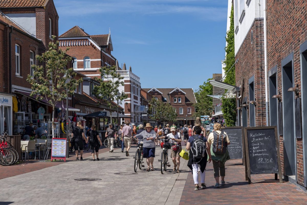 Die Innenstadt von Langeoog.