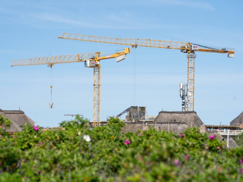 Eine Baustelle auf Sylt, Symbolbild.