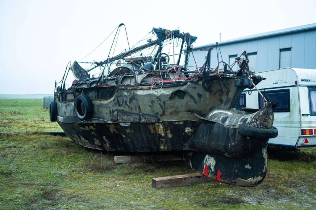 Das Schiffswrack "Wibo" auf Norderney.