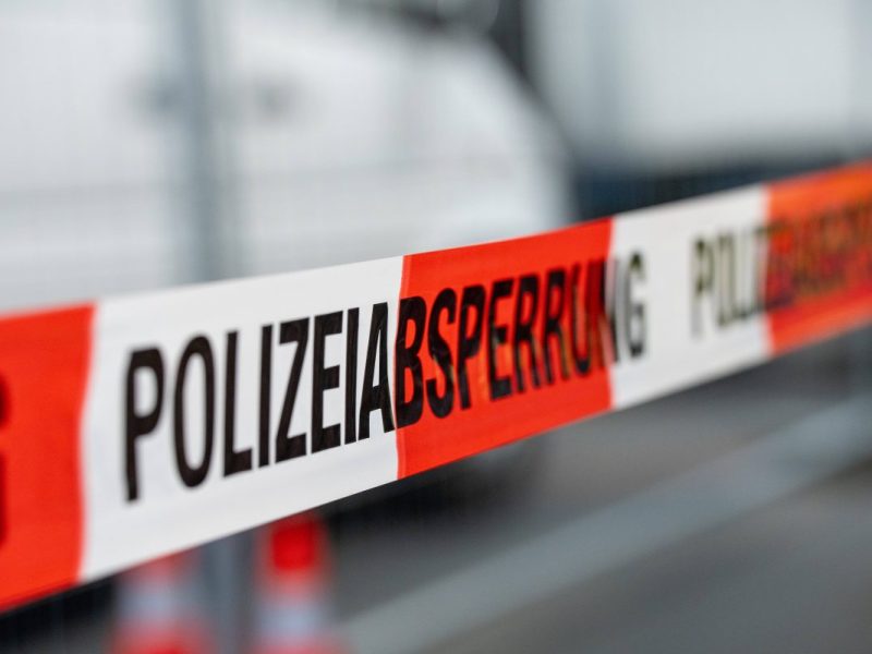 Eine Absperrung.