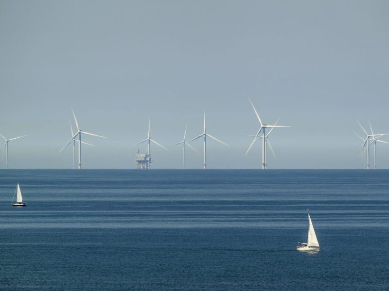 Windräder auf der Nordsee.