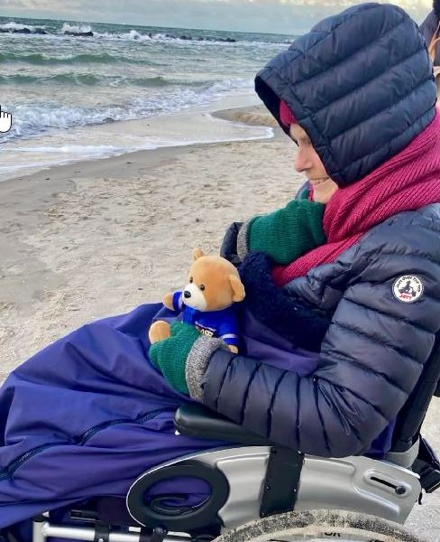Frau Prinz an der Ostsee.