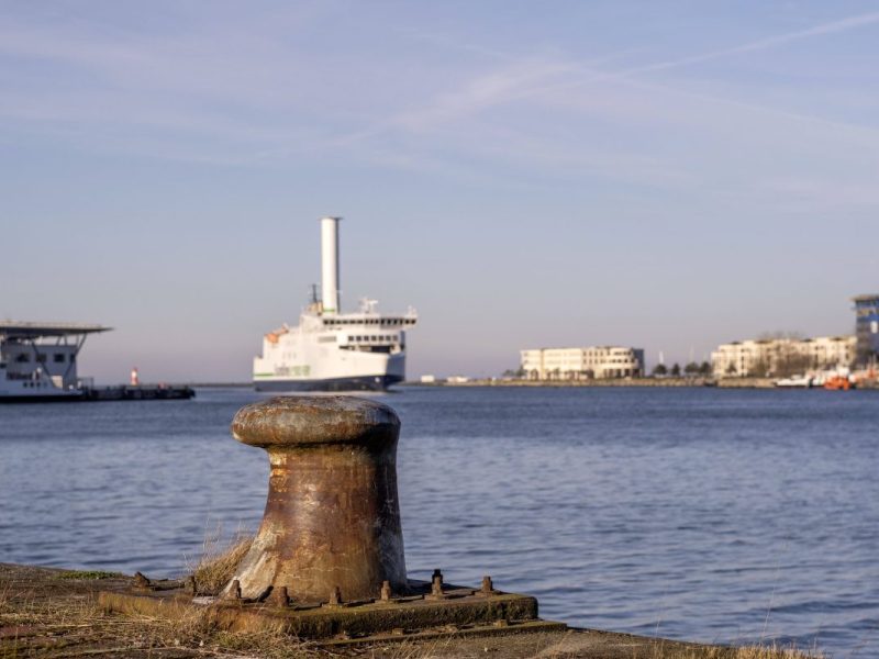 Der Seehafen in Rostock.
