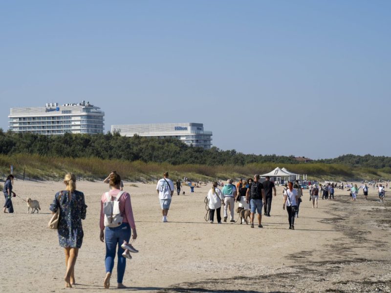 Der Strand von Swinemünde an der Ostsee.