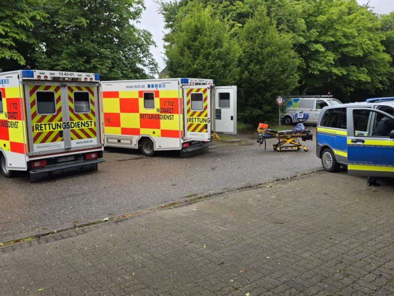 Sowohl Sanitäter als auch Polizei waren am Tatort in Marne im Einsatz.